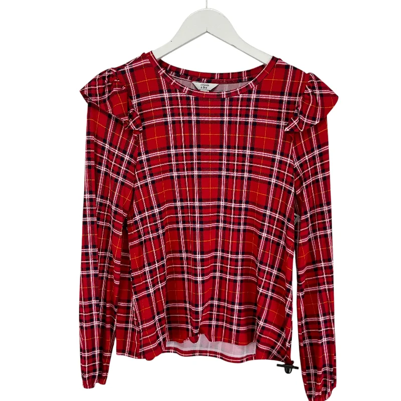 Top Long Sleeve By Crown And Ivy In Red, Size: S