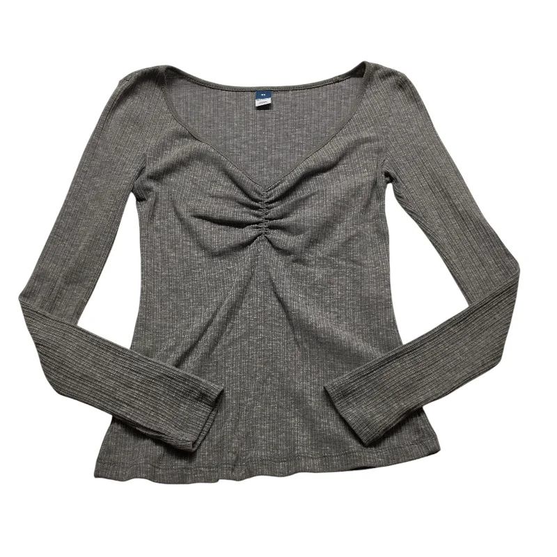 Top Long Sleeve By Old Navy In Grey, Size: Xs