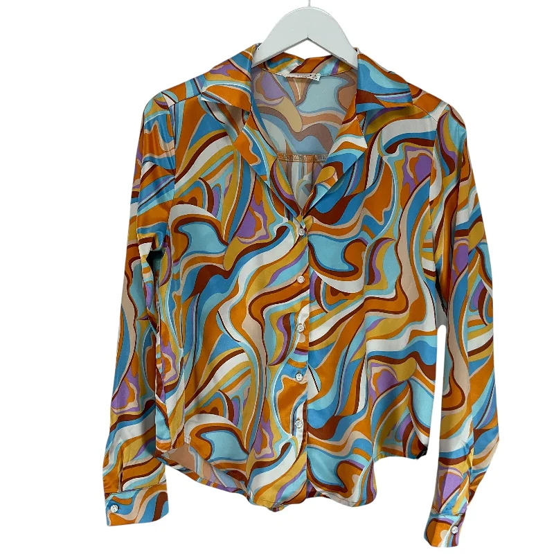 Top Long Sleeve By Timing In Multi-colored, Size: S