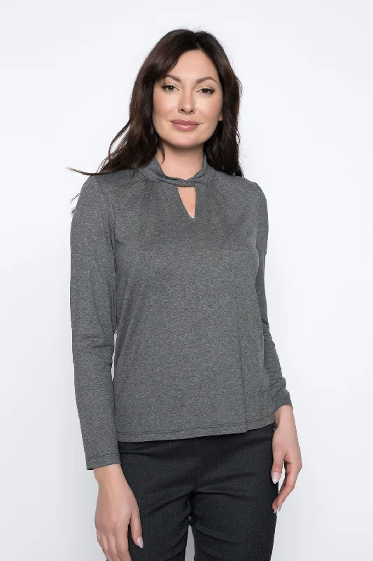 Twisted Mock Neck Top