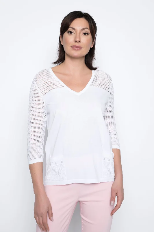 V-Neck Top with Pockets