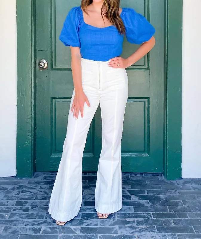 Farrah Flared Pants In White