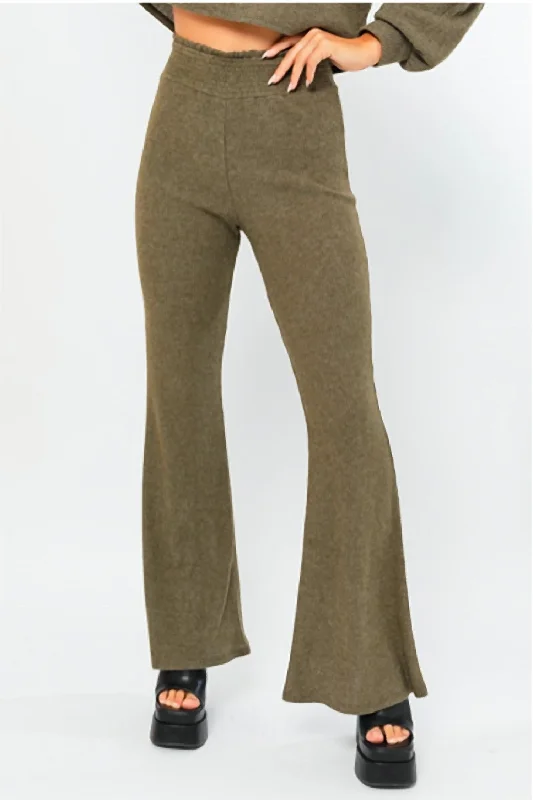 Flare Pants In Olive