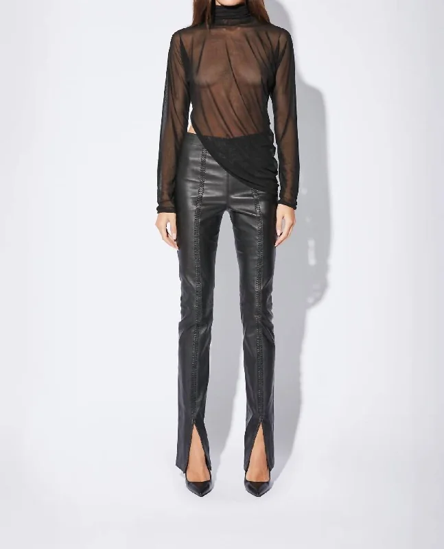 Kaimi Pant In Black Leather