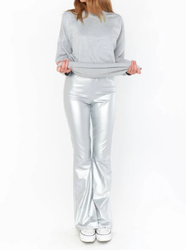 Nashville Pull On Flare Pant In Silver