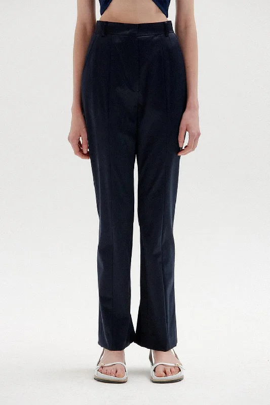 Silon Straight Pants In Navy