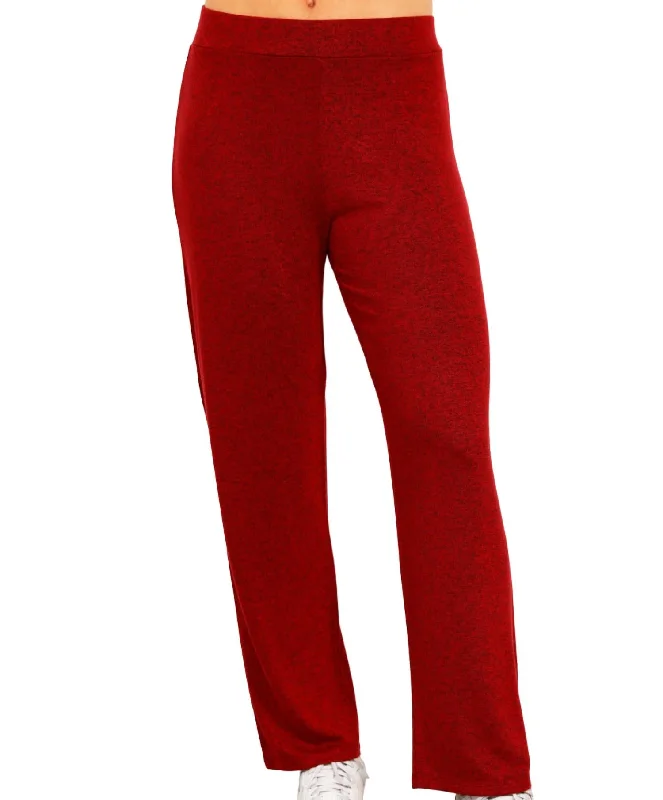 Solid Lounge Pant In Wine