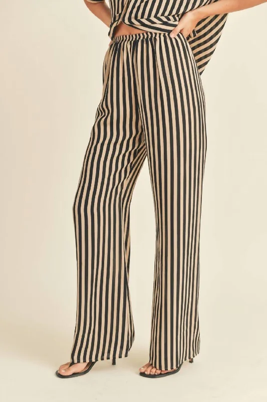 Stripe Pants In Toffee Nut