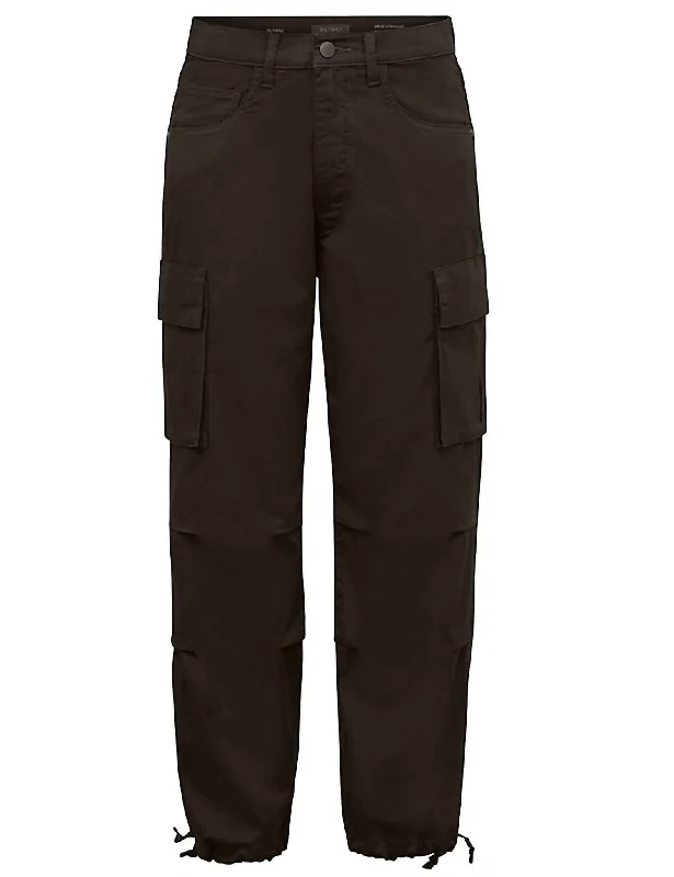 Women's Gwen Jogger Cargo Twill Pant In Black