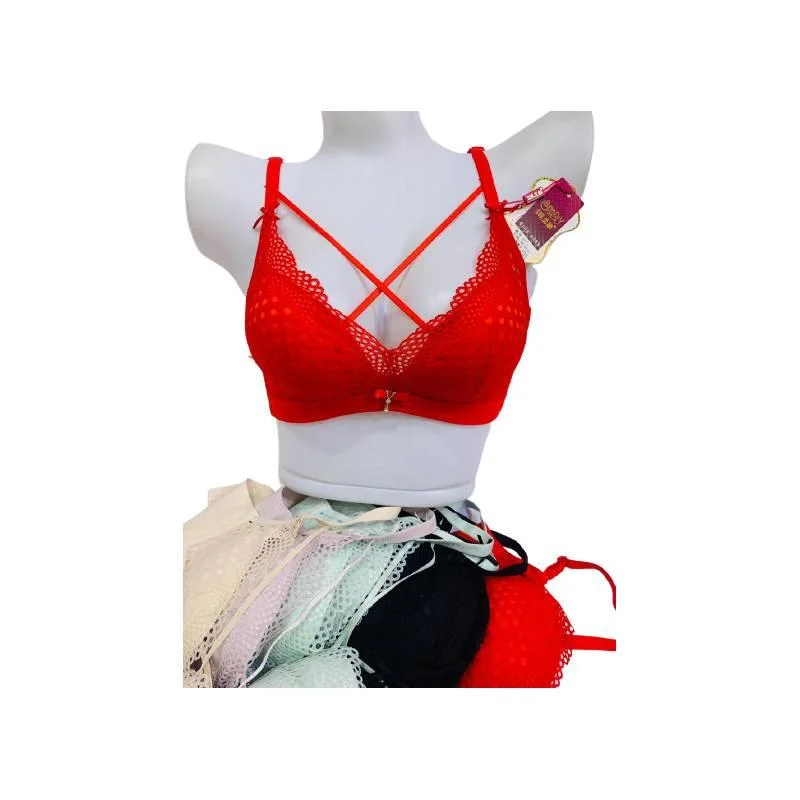 Front closure bras in Pakistan  bra with straps across front soft padded Fancy Bra for Ladies