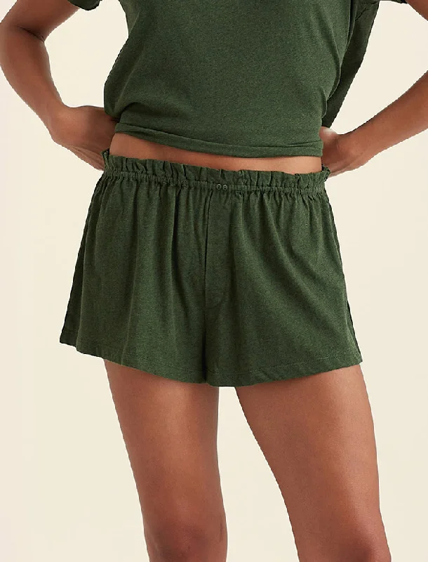 Jada Organic Cotton Knit Elastic-Waist Shorts