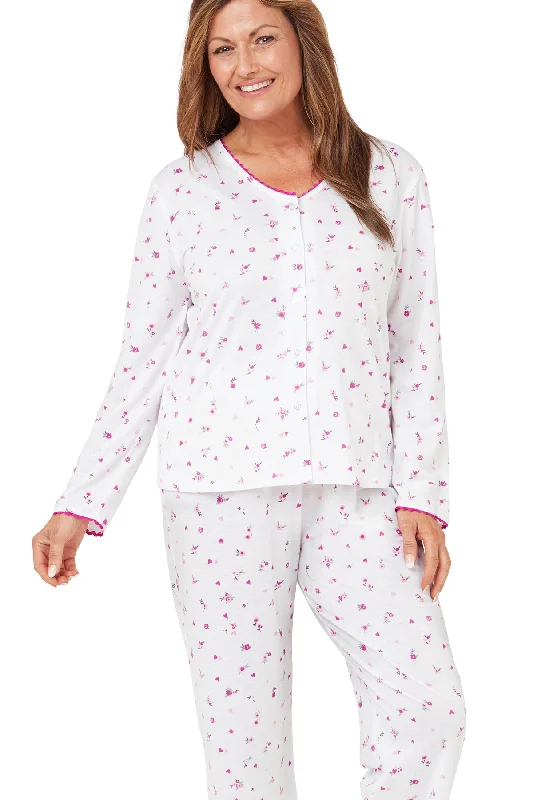 Sweetheart Easy-Care Knitted Long  Sleeve Pyjama Set