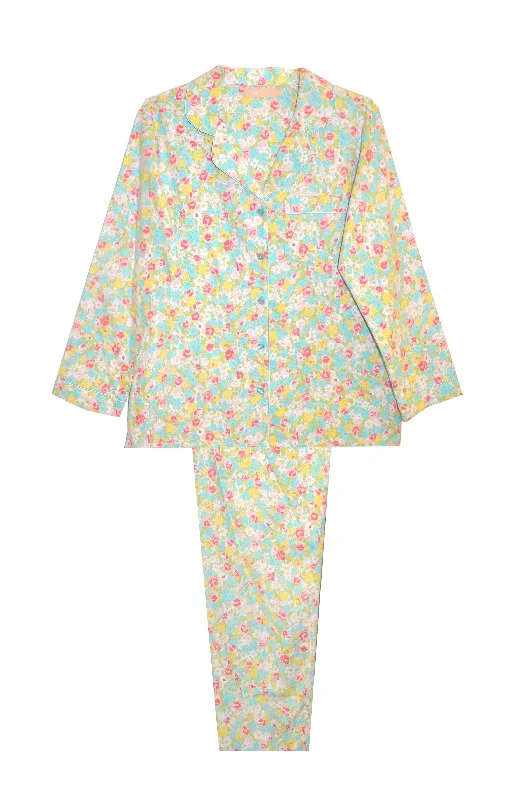 La Cera Plus Size Floral Flannel PJ Set