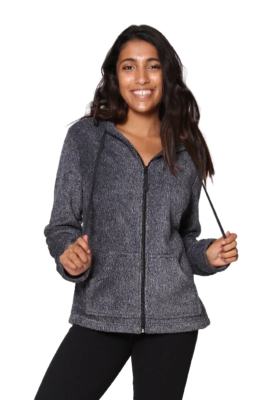 La Cera Plush Hooded Fleece Jacket