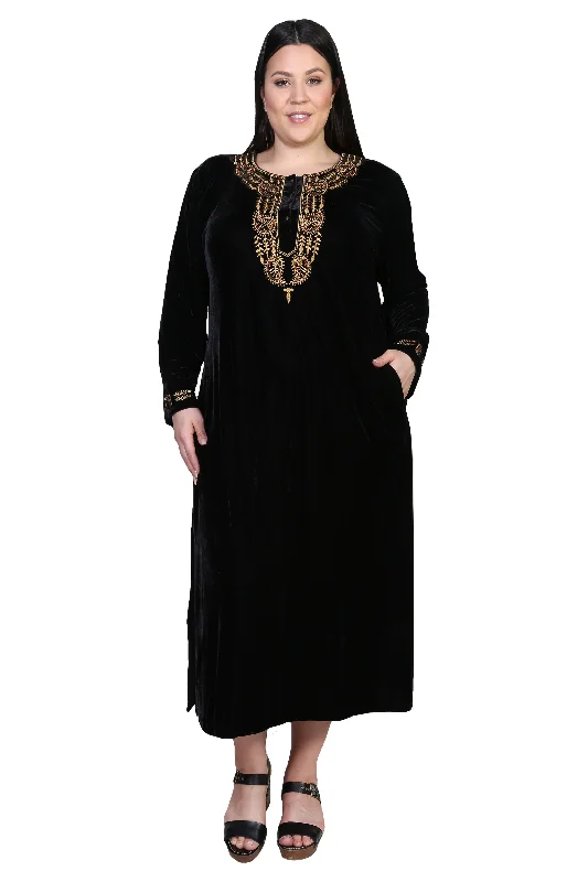 Plus Size La Cera Velour Gown