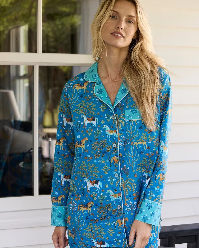 Show Pony - Long PJ Set - Steel Blue