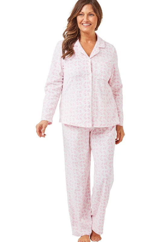 Silhouette Sprig  Polished Fleece Revere Collar Pyjama