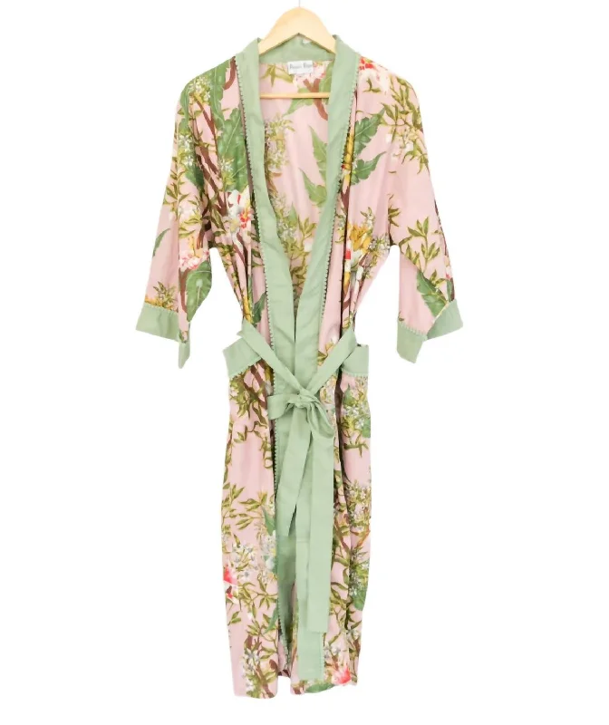 Women's Indian Cotton Robe In Paradise