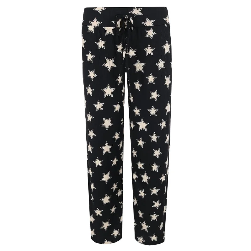 Women's Ribbed Patterned Open Bottom Lounge Pants