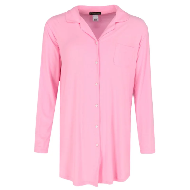 Women's Santa Baby Pink Long Sleeve Night Shirt