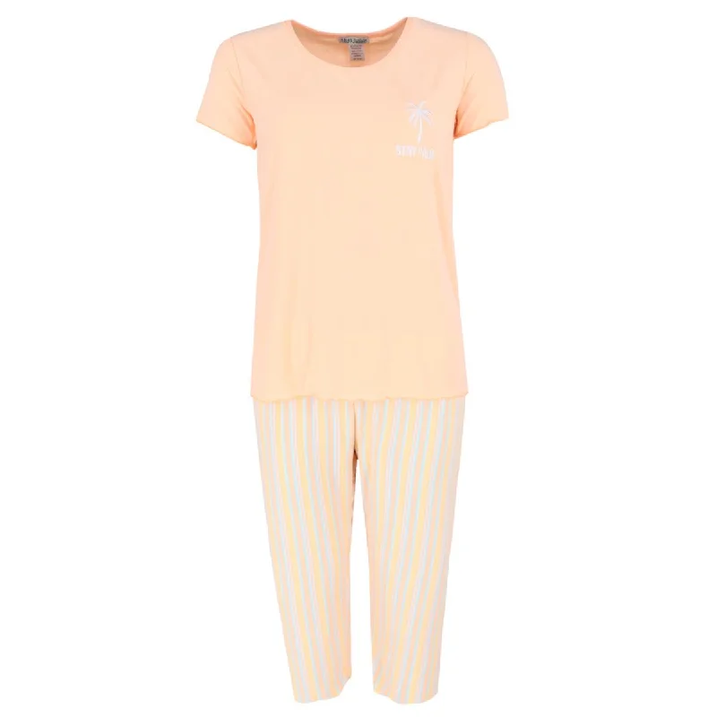 Women's Stay Palm Short Sleeve Capri Set